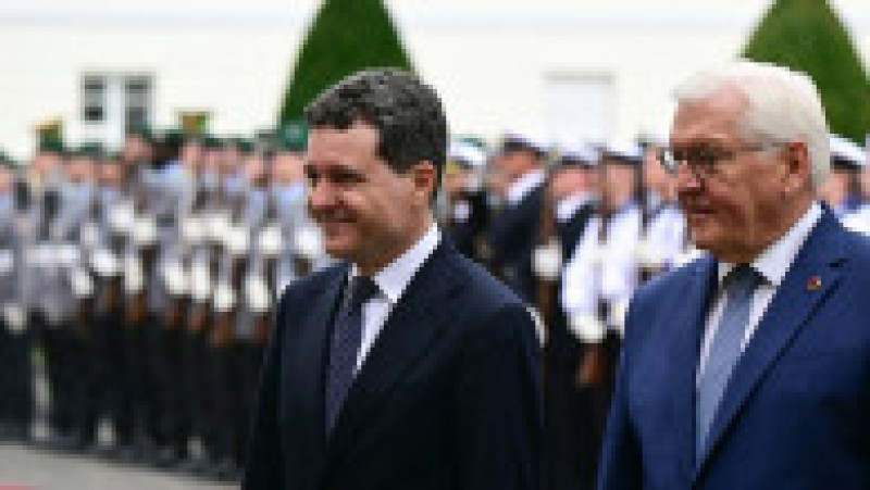 Nicușor Dan și omologul său german Frank-Walter Steinmeier. Sursa foto: Profimedia Images | Poza 4 din 10