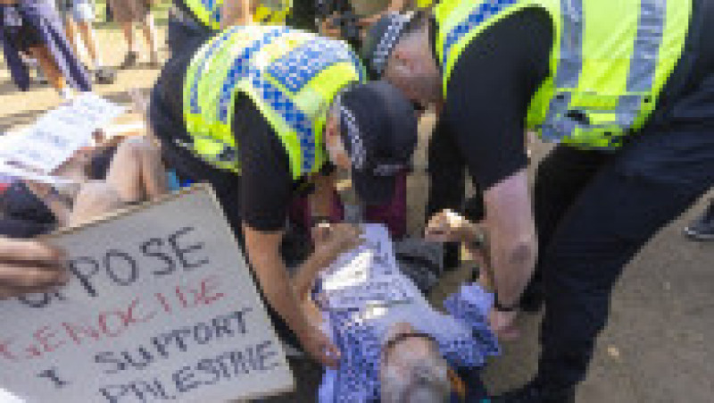 Manifestație de susținere a grupului Palestine Action, desemnat terorist, la Londra. Foto: Profimedia | Poza 5 din 8