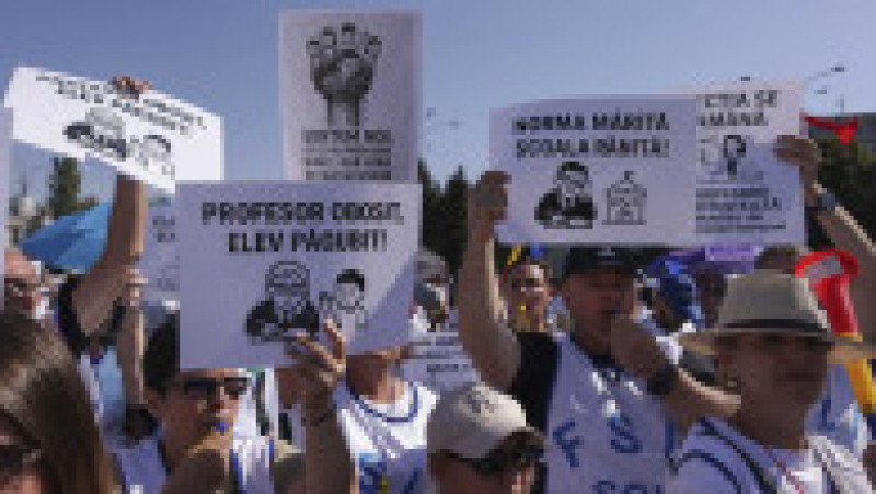  Protest organizat de mai multe organizații sindicale din învățământ și de studenți față de măsurile adoptate de Guvern, în București, 8 septembrie 2025. Foto: Inquam Photos / Octav Ganea | Poza 4 din 6