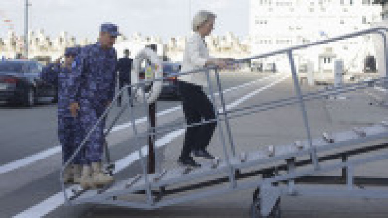 Vizita efectuata de preşedintele Comisiei Europene pe fregata Regele Ferdinand in portul Constanta, 1 septembrie 2025. Foto. Inquam Photos / George Calin | Poza 16 din 31