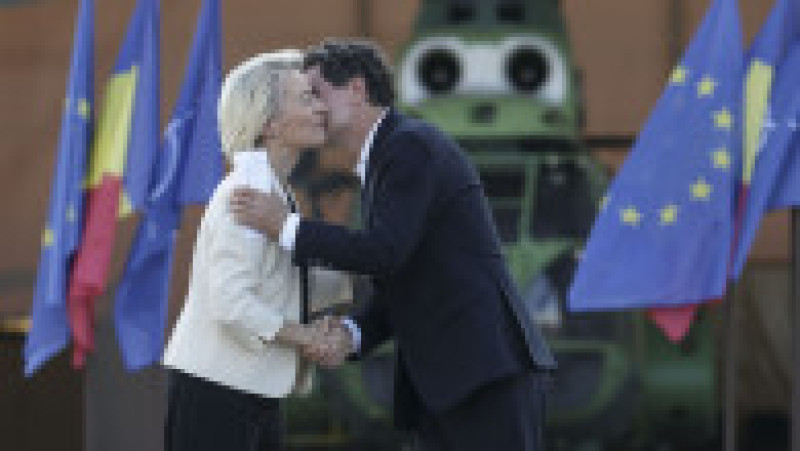 Vizită efectuată de preşedintele Comisiei Europene, Ursula von der Leyen la baza militară Mihail Kogălniceanu, în Constanța, 1 septembrie 2025. A fost primită de Nicușor Dan. Foto: Inquam Photos / George Calin | Poza 30 din 31