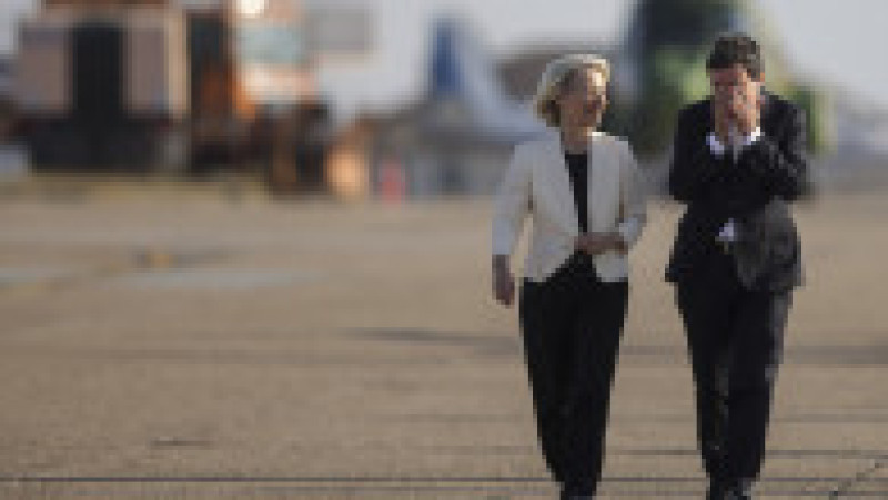 Vizită efectuată de preşedintele Comisiei Europene, Ursula von der Leyen la baza militară Mihail Kogălniceanu, în Constanța, 1 septembrie 2025. A fost primită de Nicușor Dan. Foto: Inquam Photos / George Calin | Poza 27 din 31