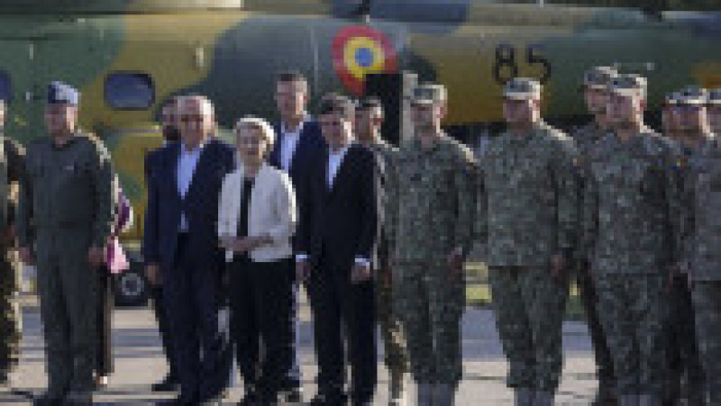 Vizită efectuată de preşedintele Comisiei Europene, Ursula von der Leyen la baza militară Mihail Kogălniceanu, în Constanța, 1 septembrie 2025. A fost primită de Nicușor Dan. Foto: Inquam Photos / George Calin | Poza 28 din 31