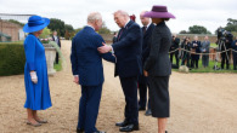 Melania Trump, au sosit la Castelul Windsor și au fost primiți de prințul și prințesa de Wales și ulterior de Regele Charles și Regina Camilla. Foto Profimedia | Poza 7 din 25