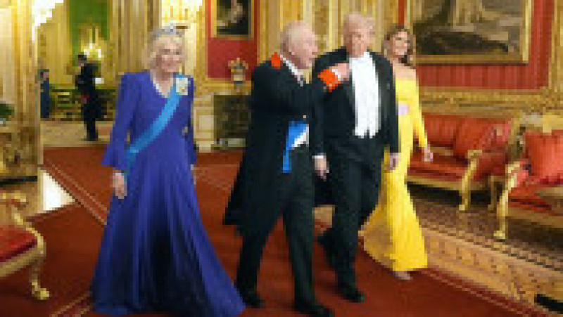 Banchet de stat, la Palatul Windsor, în onoarea vizitei lui Donald Trump în Marea Britanie. Sursa: Profimedia | Poza 23 din 25