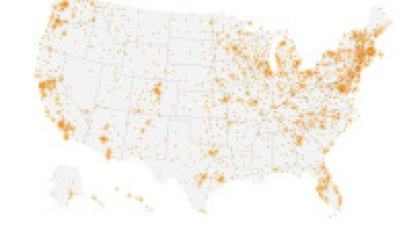 Harta realizată de Axios, cu punctele în care sunt așteptate acțiuni. Foto: Axios | Poza 4 din 5