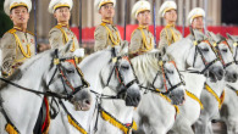 Paradă militară la Phenian, la aniversarea a 80 de ani de la înființarea Partidului Muncitorilor din Coreea de Nord. 10 octombrie 12025. Foto: Profimedia | Poza 7 din 11