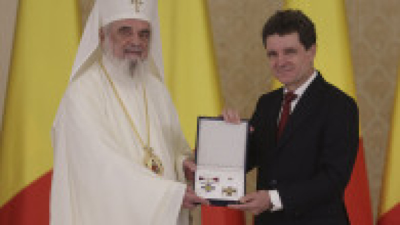 Ceremonia de decorare a Sanctității Sale Bartolomeu I, Patriarhul Ecumenic al Constantinopolului, și a Patriarhiei Române, in Bucuresti, 27 octombrie 2025. Foto: Inquam Photos/ Octav Ganea | Poza 7 din 7
