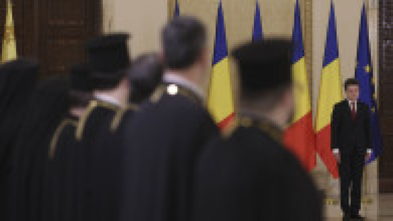 Ceremonia de decorare a Sanctității Sale Bartolomeu I, Patriarhul Ecumenic al Constantinopolului, și a Patriarhiei Române, in Bucuresti, 27 octombrie 2025. Foto: Inquam Photos/ Octav Ganea | Poza 5 din 7