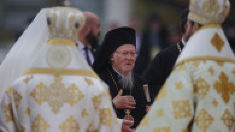 Ceremonia de sfințire a picturii Catedralei Mântuirii Neamului (Catedrala Națională), în București, 26 octombrie 2025. Foto: Inquam Photos / George Călin | Poza 6 din 6