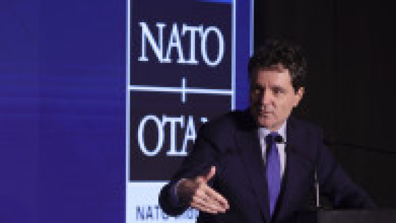 Secventa de deschidere a NATO Industry Forum 2025, in Bucuresti, 6 noiembrie 2025. Foto: Inquam Photos/ Octav Ganea | Poza 6 din 9