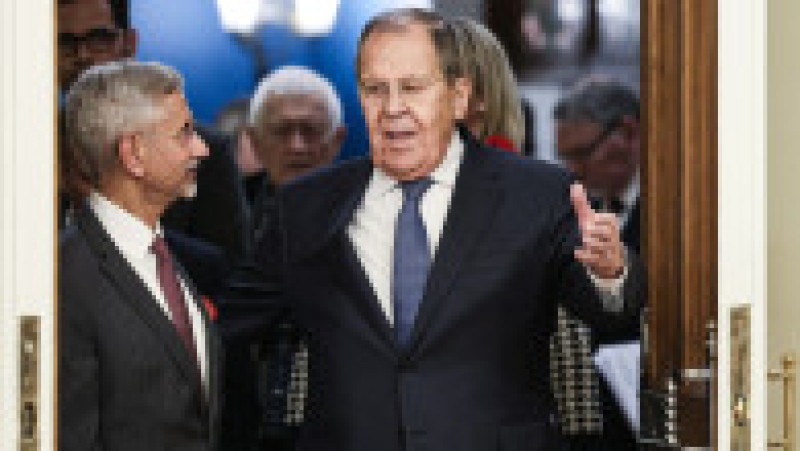 Ministrul rus de Externe, Serghei Lavrov, s-a întâlnit luni la Moscova cu omologul său indian Subrahmanyam Jaishankar. Foto: Profimedia | Poza 1 din 4