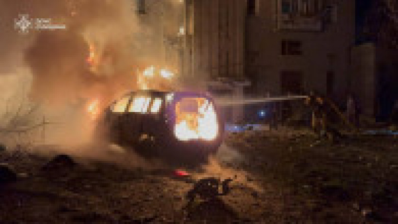 Atac cu dronă în Ucraina: şapte răniţi după lovirea unui bloc în Okhtyrka. Foto: Profimedia | Poza 2 din 3