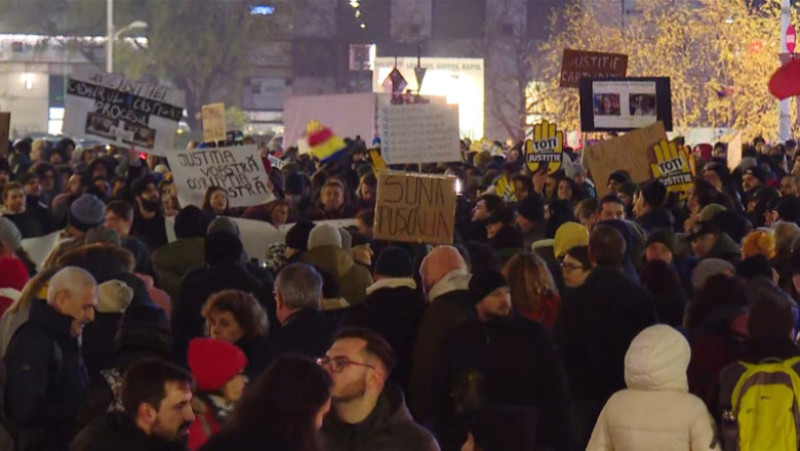 A cincea zi de proteste pentru independența justiției. Foto: Digi24