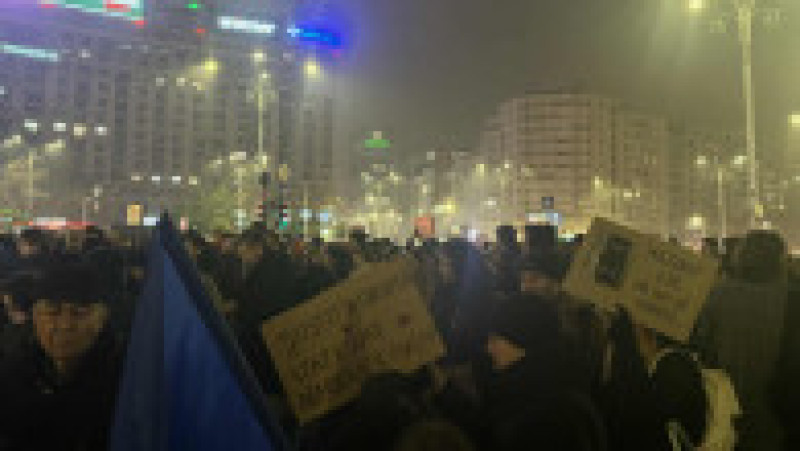 Protest în Piața Victoriei. Manifestanții cer demiteri la vârful Justiției și schimbarea legilor. Foto: Digi24.ro | Poza 5 din 8