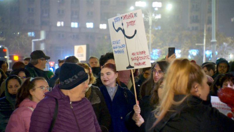 Protest în Piața Victoriei. Manifestanții cer demiteri la vârful Justiției și schimbarea legilor. Foto: Digi24