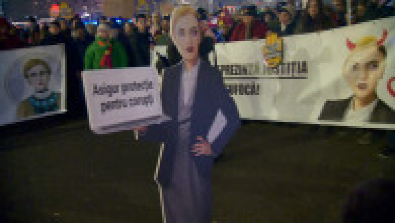 Protest pentru independența justiției, în a patra zi de manifestații. Foto: Digi24 | Poza 2 din 10