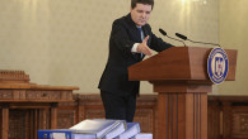 Președintele Nicușor Dan susține declarații de presă pe tema sistemului de justiție din România, la Palatul Cotroceni din București, 21 decembrie 2025. Foto: Inquam Photos / George Călin | Poza 4 din 9