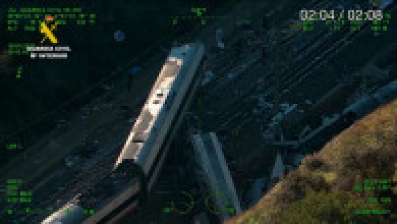 Imagine de la locul accidentului feroviar din Spania. Foto: Profimedia | Poza 2 din 3