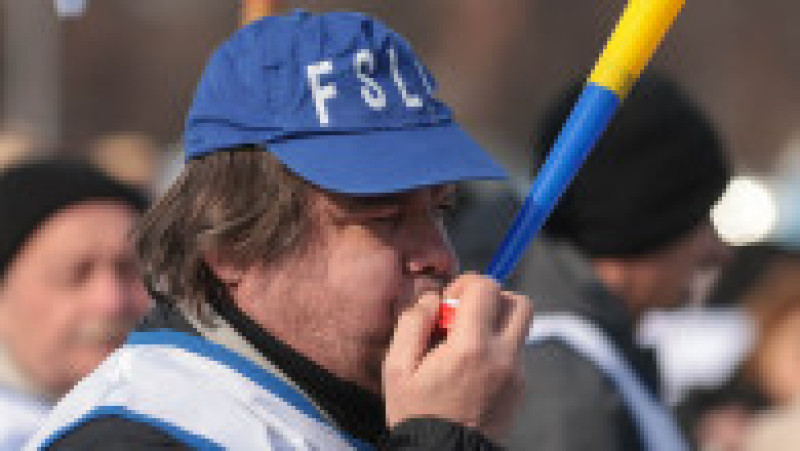 Acţiune de protest organizată de profesori în fața sediului Guvernului. Sursa foto: Inquam Photos / George Călin | Poza 1 din 8