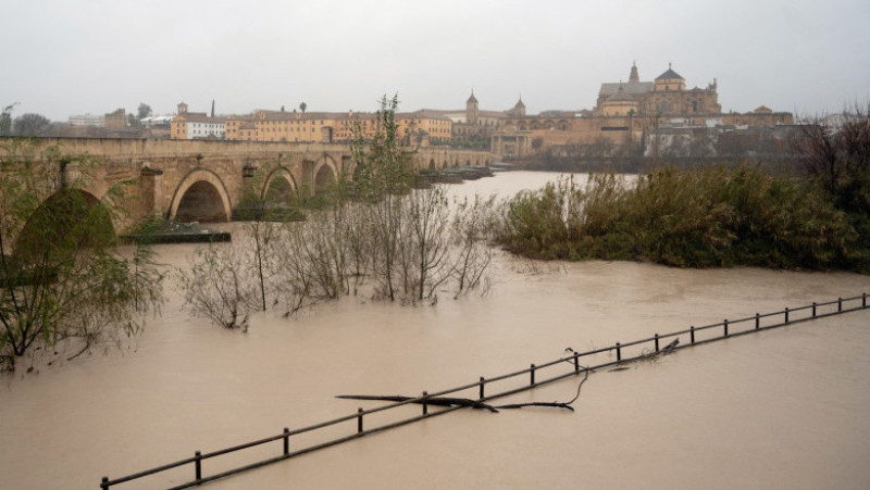 Inundații puternice în Spania și Portugalia, în urma furtunii Marta. Sursa: Profimedia