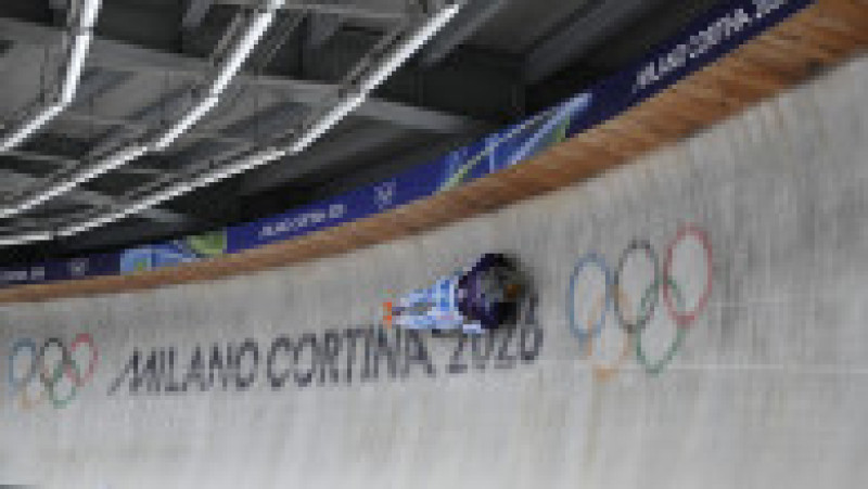Ucraineanul Vladyslav Heraskevich va concura la skeleton la Jocurile Olimpice de la Milano-Cortina, purtând casca sa care conţine portrete ale sportivilor şi antrenorilor ucişi de invazia rusă. Foto: Profimedia Images | Poza 4 din 4