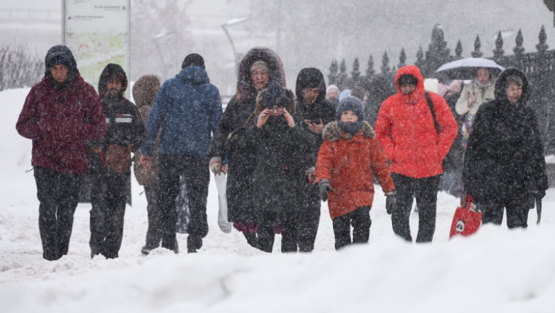 „Pentru prima dată în istorie”. Record la Moscova, unde stratul de zăpadă a depăşit 80 de centimetri. Imagini din capitala Rusiei 2 Moscova, Rusia. Foto: Profimedia Images