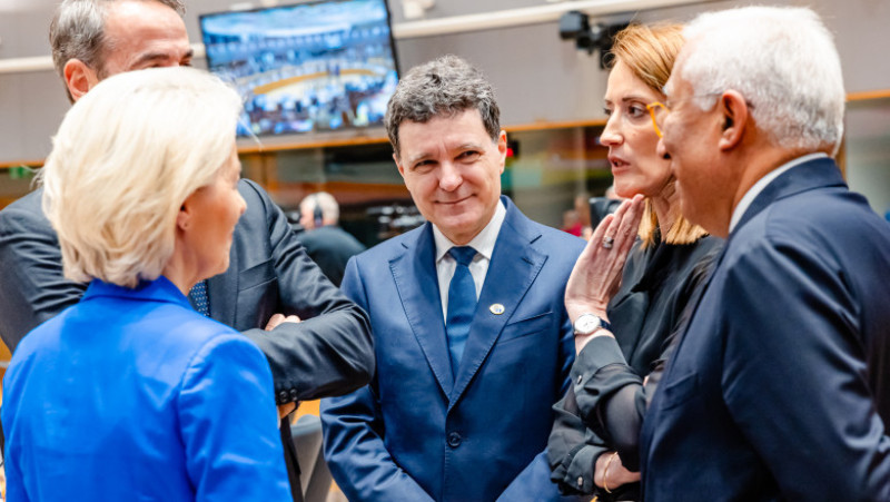 Nicușor Dan la Bruxelles. Foto: https://www.presidency.ro/