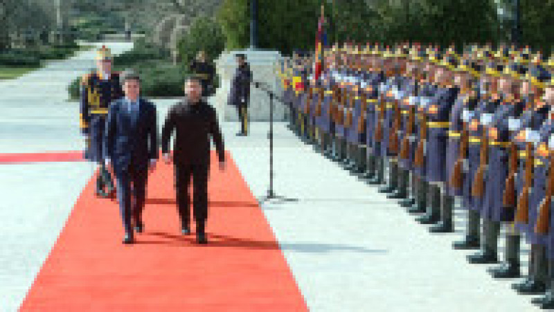 Nicușor Dan și Volodimir Zelenski , la Palatul Cotroceni. Foto Digi24 | Poza 2 din 22