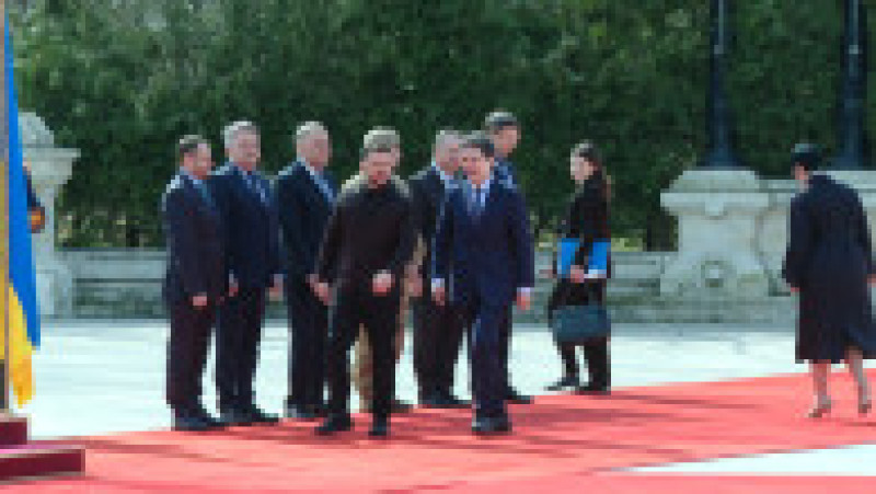Nicușor Dan și Volodimir Zelenski , la Palatul Cotroceni. Foto Digi24 | Poza 12 din 22