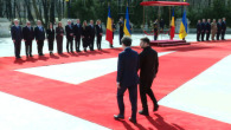 Nicușor Dan și Volodimir Zelenski , la Palatul Cotroceni. Foto Digi24 | Poza 7 din 22