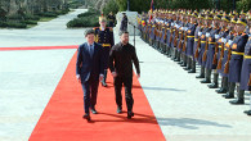 Nicușor Dan și Volodimir Zelenski , la Palatul Cotroceni. Foto Digi24 | Poza 4 din 22