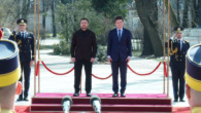 Nicușor Dan și Volodimir Zelenski , la Palatul Cotroceni. Foto Digi24 | Poza 18 din 22