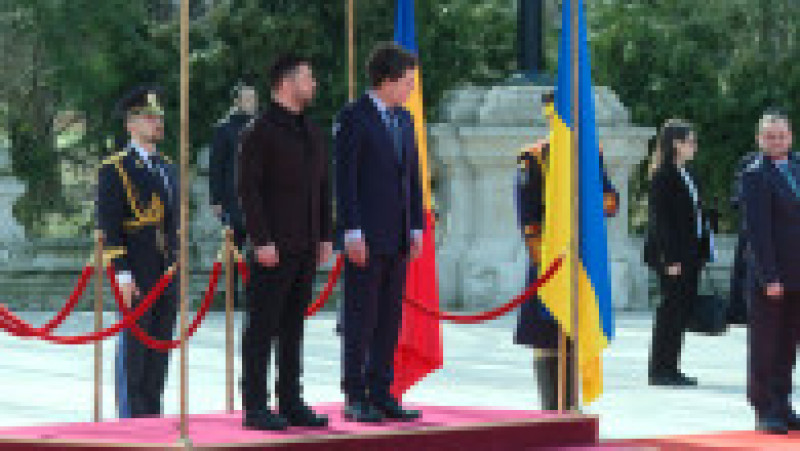 Nicușor Dan și Volodimir Zelenski , la Palatul Cotroceni. Foto Digi24 | Poza 14 din 22