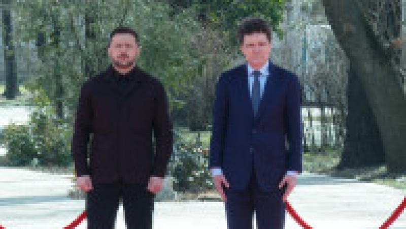 Nicușor Dan și Volodimir Zelenski , la Palatul Cotroceni. Foto Digi24 | Poza 19 din 22