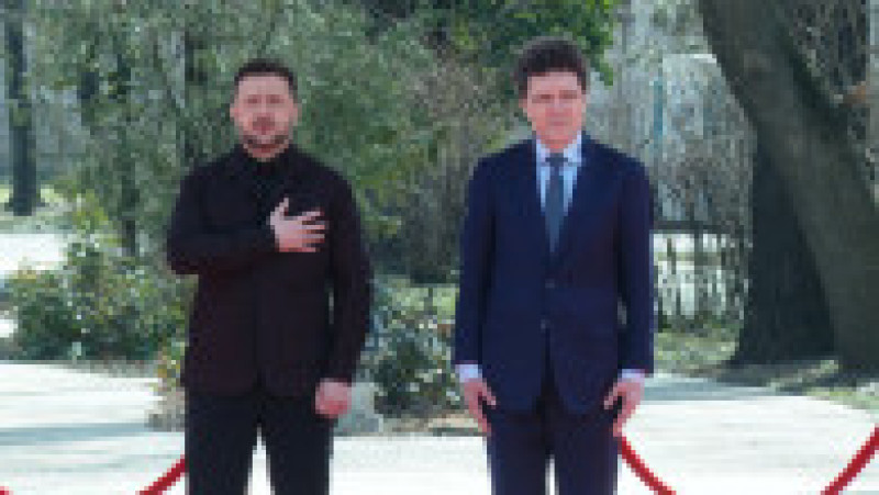 Nicușor Dan și Volodimir Zelenski , la Palatul Cotroceni. Foto Digi24 | Poza 17 din 22