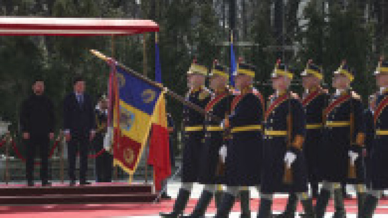 Primirea Președintelui Ucrainei, Volodimir Zelenski, la Palatul Cotroceni, de către președintele Nicușor Dan, cu ocazia vizitei oficiale în România, în București, 12 martie 2026. Foto: Inquam Photos / Octav Ganea | Poza 15 din 22