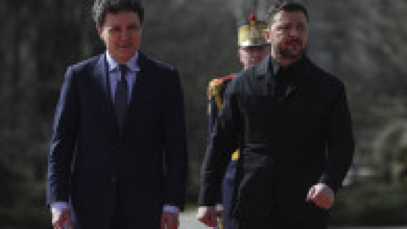 Primirea Președintelui Ucrainei, Volodimir Zelenski, la Palatul Cotroceni, de către președintele Nicușor Dan, cu ocazia vizitei oficiale în România, în București, 12 martie 2026. Foto: Inquam Photos / Octav Ganea | Poza 9 din 22