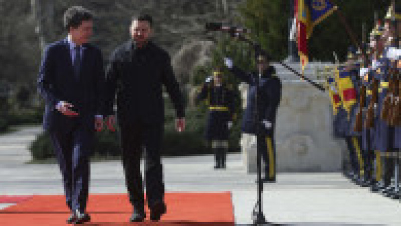 Primirea Președintelui Ucrainei, Volodimir Zelenski, la Palatul Cotroceni, de către președintele Nicușor Dan, cu ocazia vizitei oficiale în România, în București, 12 martie 2026. Foto: Inquam Photos / Octav Ganea | Poza 13 din 22