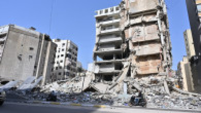 O imagine a distrugerilor în urma atacurilor israeliene asupra zonei Dahieh din Beirut, Liban, pe 12 martie 2026. Foto: Profimedia | Poza 2 din 5