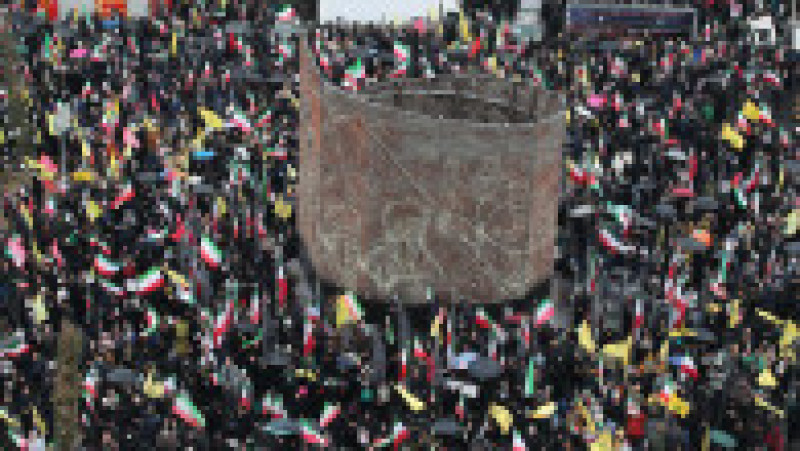 Oamenii participă la un miting organizat cu ocazia Zilei Ierusalimului, care are loc în fiecare an în ultima vineri a lunii sacre musulmane Ramadan. Foto: Profimedia | Poza 2 din 5