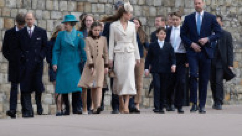 Familia regală britanică, la slujba de Paște de la Castelul Windsor. Sursa: Profimedia | Poza 3 din 8
