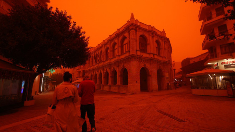Praf saharian în Creta. Foto: Profimedia