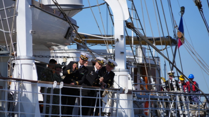 Nava-şcoală „Mircea” a plecat din Portul Militar Constanţa în marşul internaţional de instrucţie. Urmează să ajungă la New York 2 FOTO: Forţele Navale Române