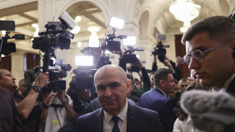 Ilie Bolojan ajunge în Parlament la dezbaterea și votul moțiunii de cenzură, 5 mai 2026. Foto: Inquam Photos/ Octav Ganea