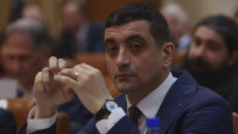 George Simion la dezbaterea și votul moțiunii de cenzură, 5 mai 2026. Foto: Inquam Photos/ George Călin | Poza 13 din 18
