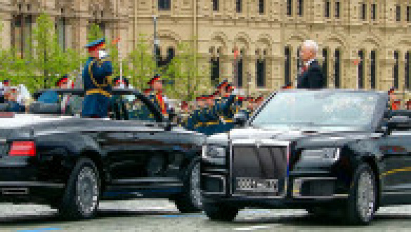 Andrei Belousov (dreapta), ministrul Apărării al Rusiei, participă la parada militară în Piața Roșie cu ocazia Zilei Victoriei, pentru a marca împlinirea a 81 de ani de la victoria Uniunii Sovietice asupra Germaniei naziste. Foto: Profimedia | Poza 4 din 6