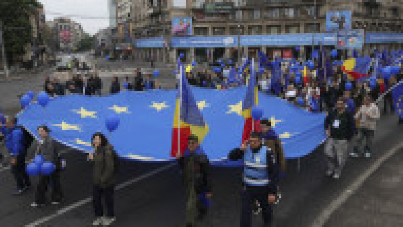  Evenimentul "Un singur drum: EUROPA!", organizat de Asociatia Mediu - Educatie - Activism, eveniment dedicat Zilei Europei, in Bucuresti, Piata Universitatii, sambata, 9 mai 2026. Foto: Inquam Photos / Octav Ganea | Poza 4 din 7