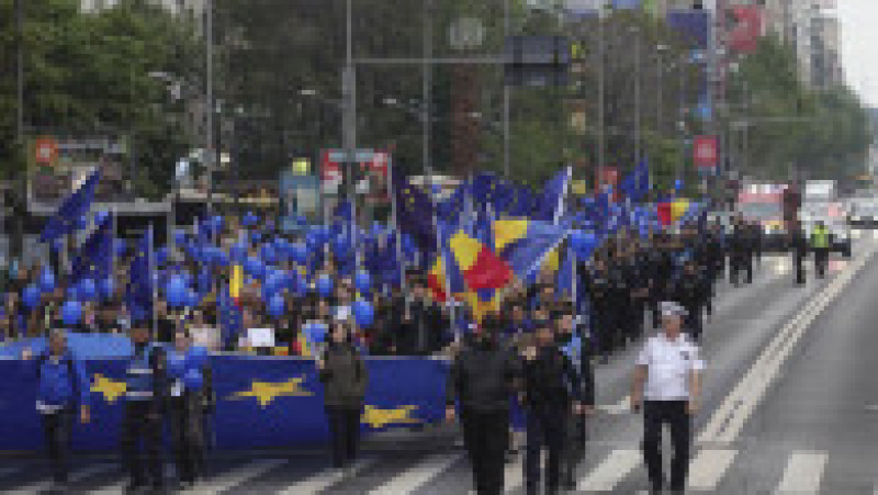 Evenimentul "Un singur drum: EUROPA!", organizat de Asociatia Mediu - Educatie - Activism, eveniment dedicat Zilei Europei, in Bucuresti, Piata Universitatii, sambata, 9 mai 2026. Foto: Inquam Photos / Octav Ganea | Poza 7 din 7
