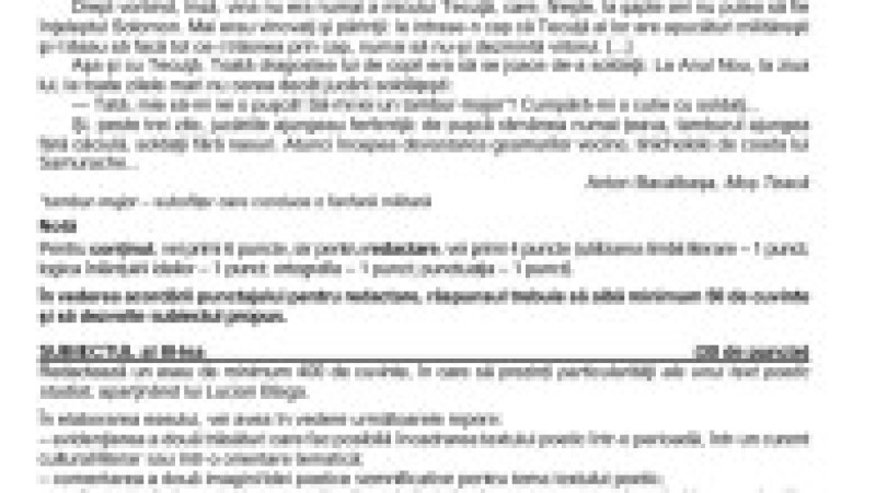 Subiecte simulare, limba română - profil real. pag2 | Poza 1 din 4